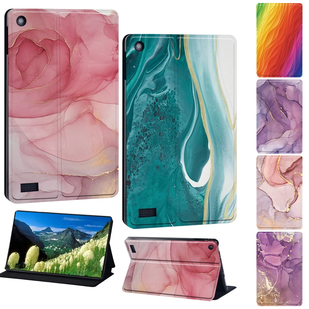 Universal Case For Amazon Fire 7 (5th Gen 2015)/Fire 7 (7th Gen 2017)/Fire 7 (9th Gen 2019) Tablet Stand PU Lether Cover Case