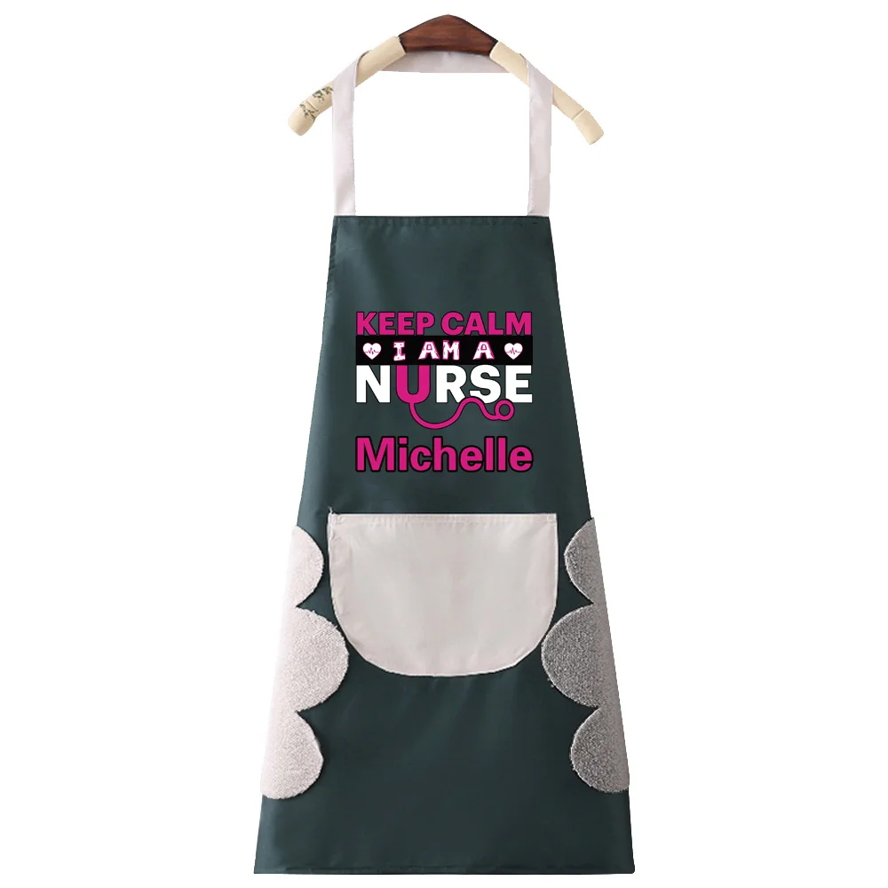 Personalized Customized Bib Oil-proof Work Cleaning Apron Men and Women Home Restaurant Kitchen Baking