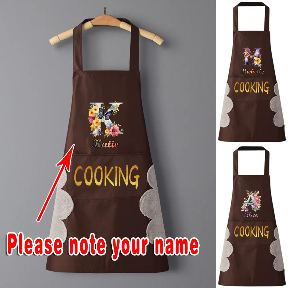 Personalized CustomizedBaked Home Cleaning Apron Chef Waiter Cooking Apron Family Kitchen Sleeveless Overalls.