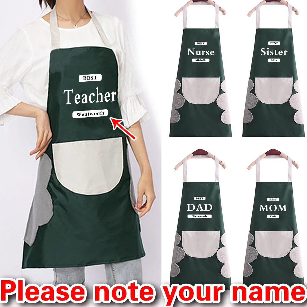 Personalized Customized Kitchen Apron Waterproof Restaurant Barber Shop Fashion Printing Cleaning Apron