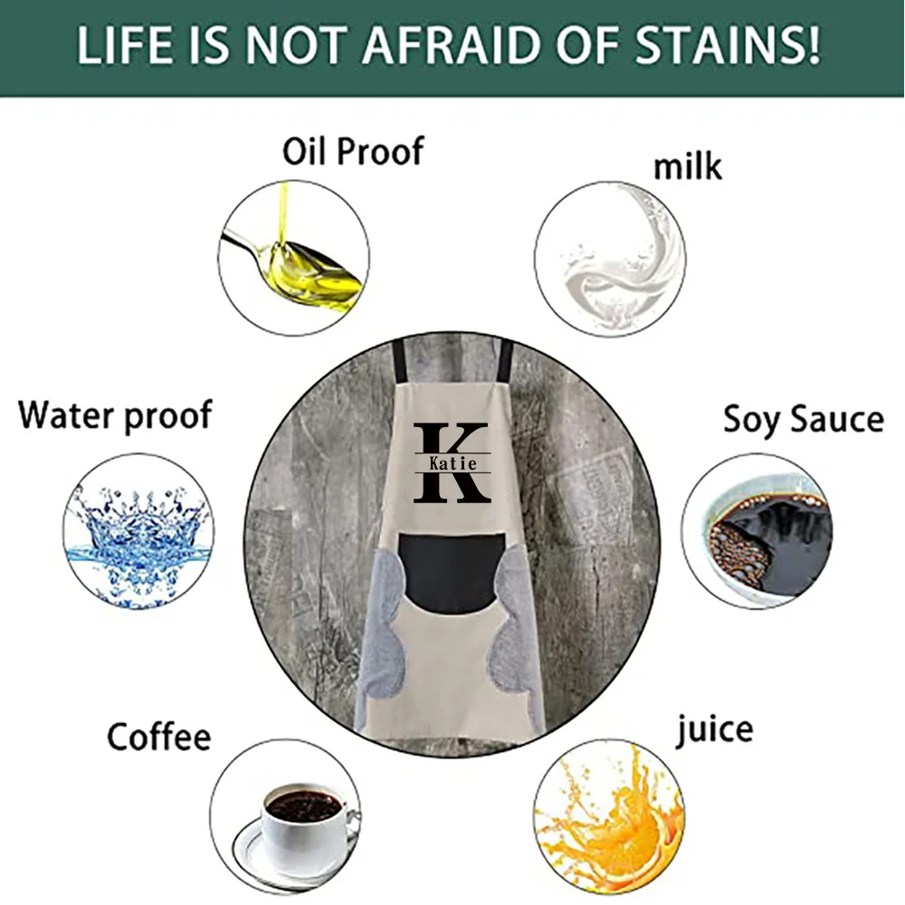 Personalized Customized Apron Home Sleeveless Hanging Neck Kitchen Cooking Gardening Apron New Style