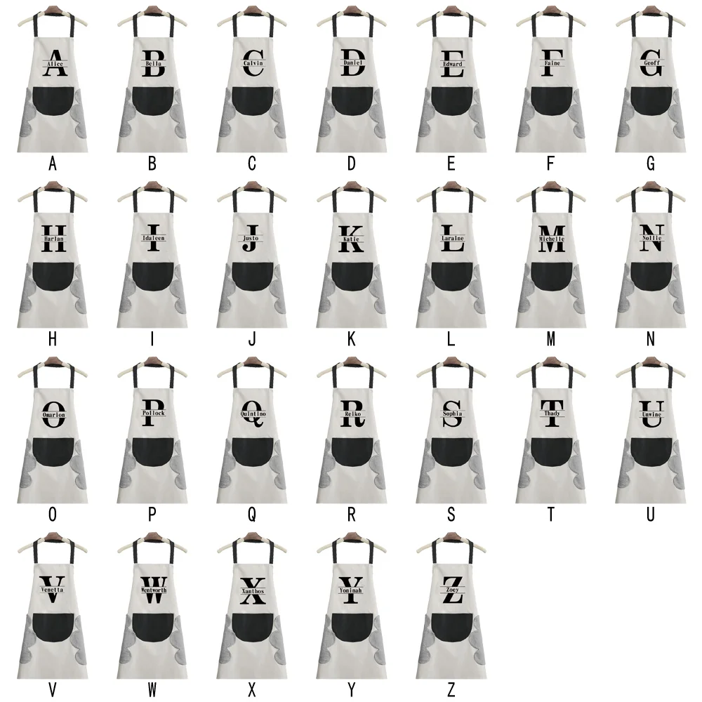 Personalized Customized Apron Home Sleeveless Hanging Neck Kitchen Cooking Gardening Apron New Style