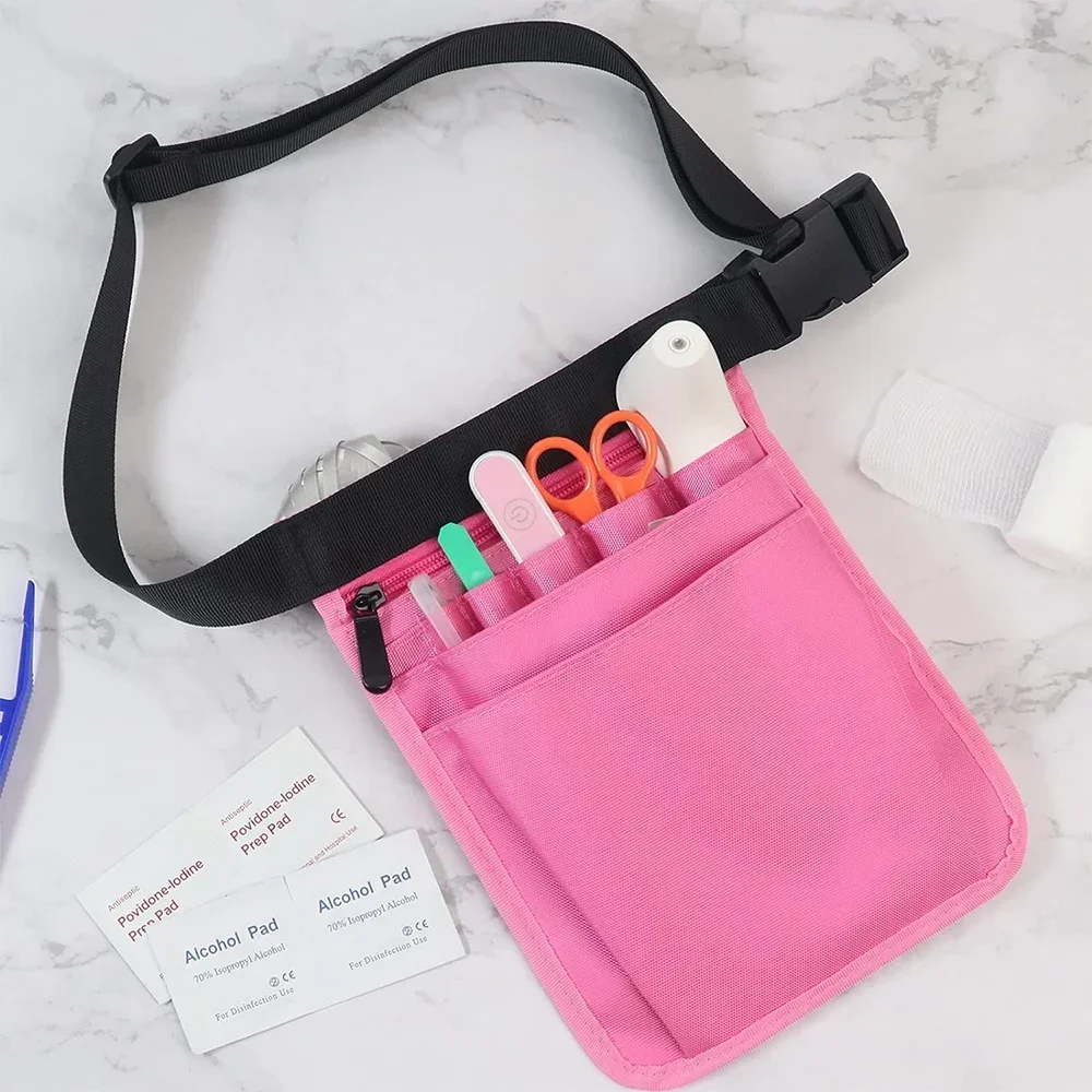 Nurse Waist Pocket Black Series Simple Durable Multi Pocket Waist Bag High-quality Nurse Organizer Multifunctional Storage Bags