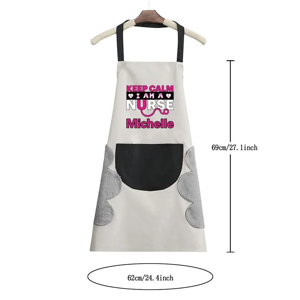 Personalized Customized Kitchen Apron Female Male Chef Work Apron Barbecue Restaurant Bar Coffee Shop Beauty Nail Art Studio