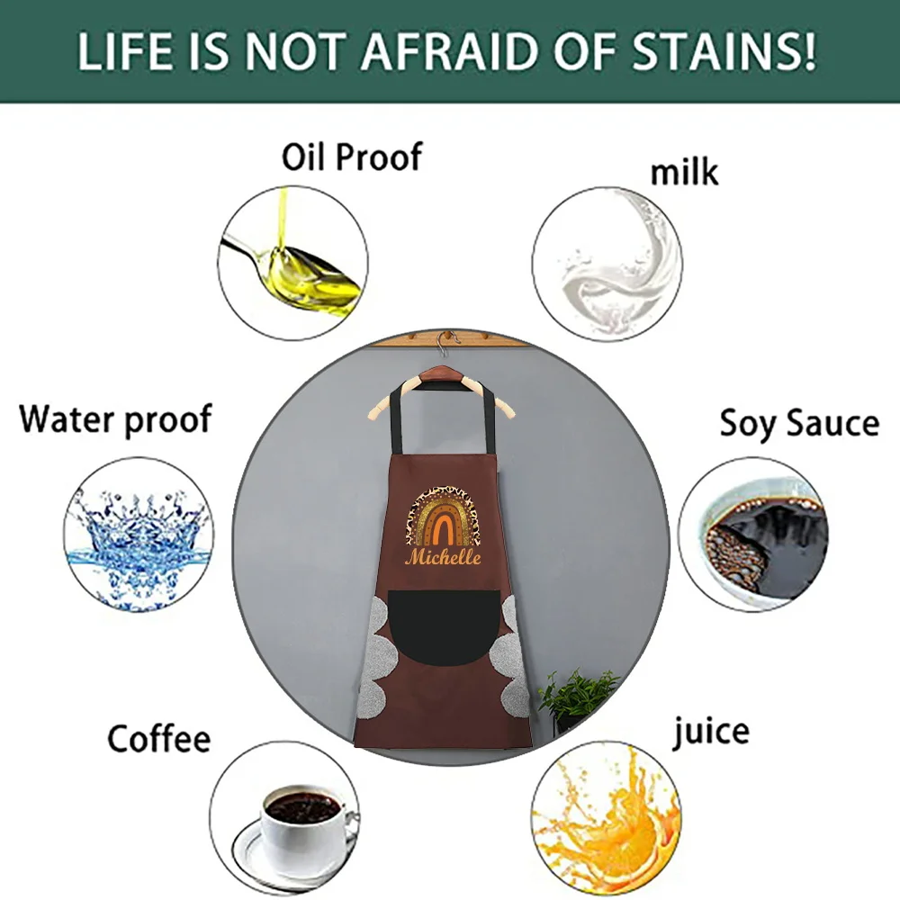 Personalized Customized Kitchen Household Oil-proof Cooking Apron Kitchen Waterproof Adult Coffee Baking Accessories