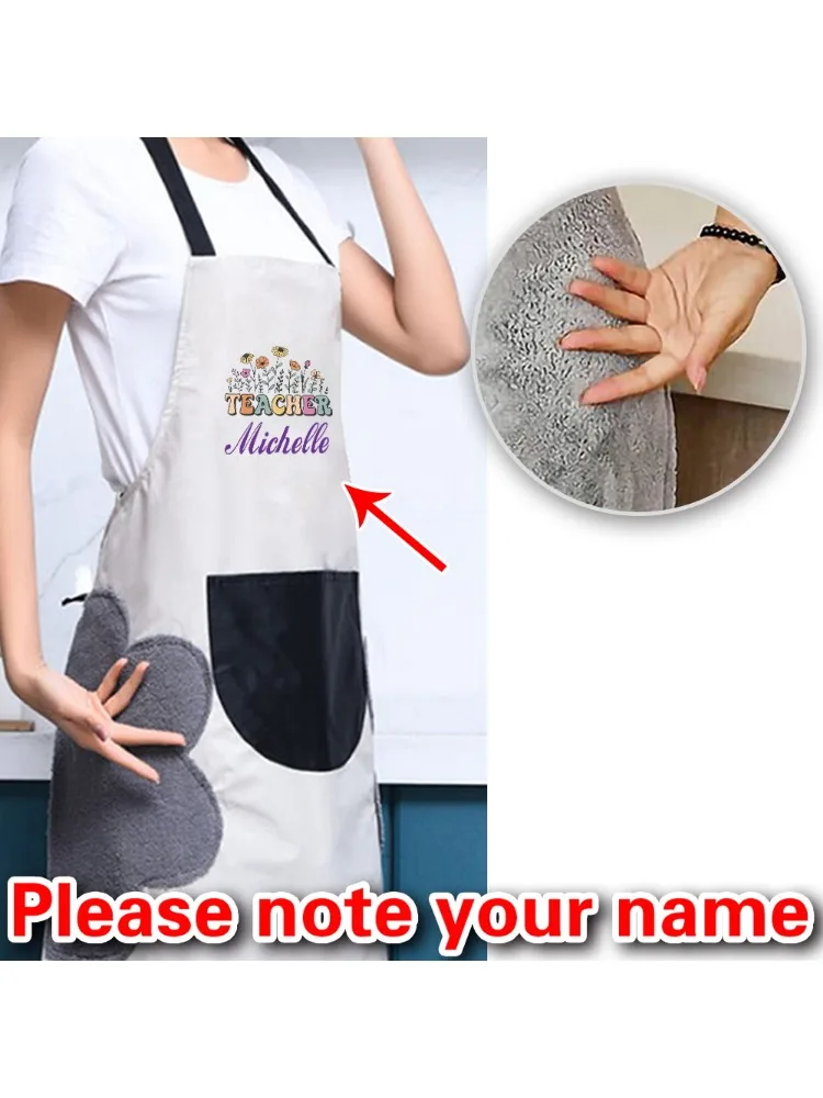 Personalized Customized Simple Fashion Apron Kitchen Flower Shop Coffee Shop Apron