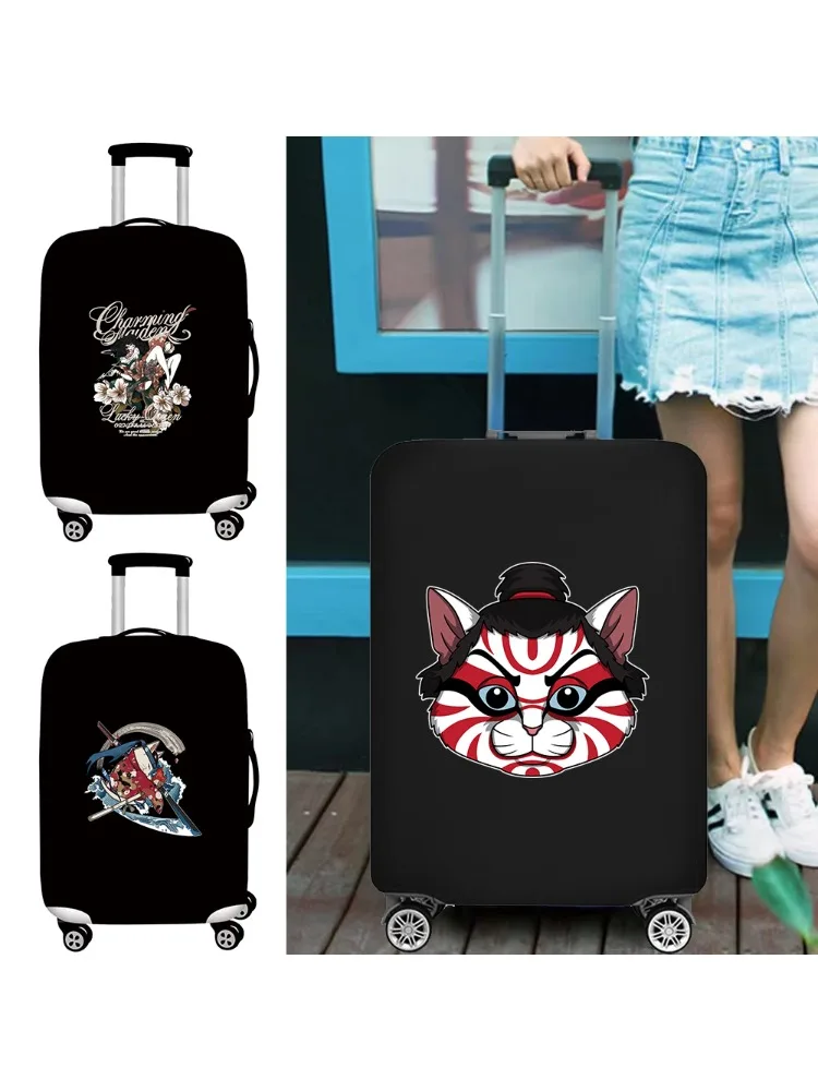 Samurai Series Travel Outdoor Holiday Essentials Luggage Covers Trolley Case Portable Luggage Protector Cover 18-32 Inch Unisex
