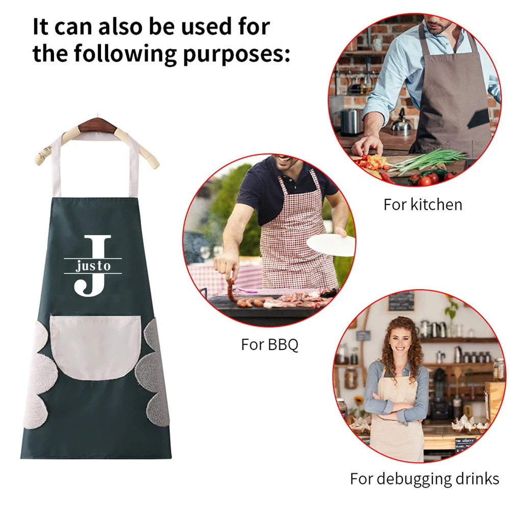 Personalized Customized Large Pocket Sleeveless Apron Unisex Barbecue Kitchen Printed Apron