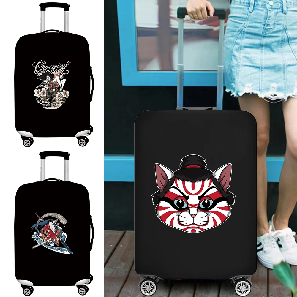 Samurai Series Travel Outdoor Holiday Essentials Luggage Covers Trolley Case Portable Luggage Protector Cover 18-32 Inch Unisex