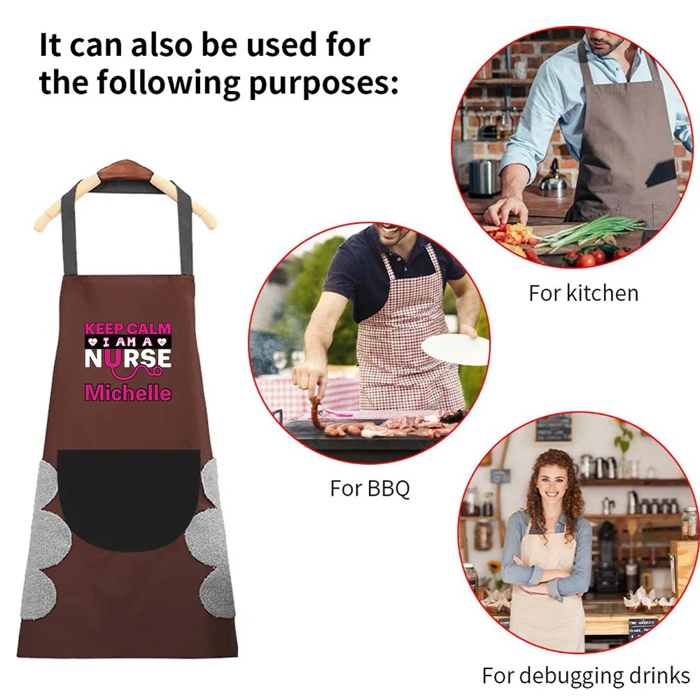 Personalized Customized Oil-proof and Waterproof Adult Fashion Coffee Overalls Apron Kitchen Accessories for Men and Women