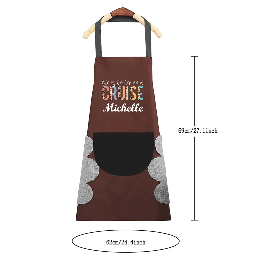 Personalized Customized Unisex Cleaning Apron Cooking Baking Household Large Pocket Apron