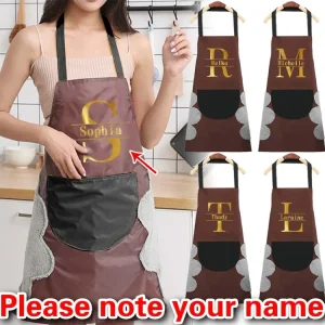 Personalized Customized New Waterproof and Oil-proof Apron for Men and Women Kitchen Cooking Apron Is Light and Durable.