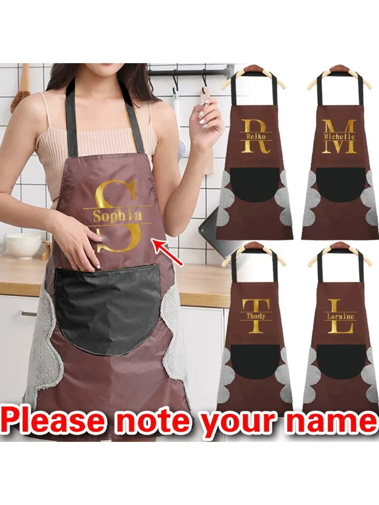 Personalized Customized New Waterproof and Oil-proof Apron for Men and Women Kitchen Cooking Apron Is Light and Durable.