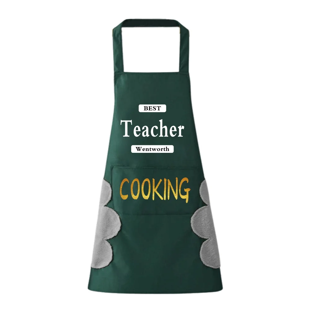 Custom Bib Waterproof and Oil-proof Apron Front Bag Cleaning Accessories for Men and Women Cooking Kitchen