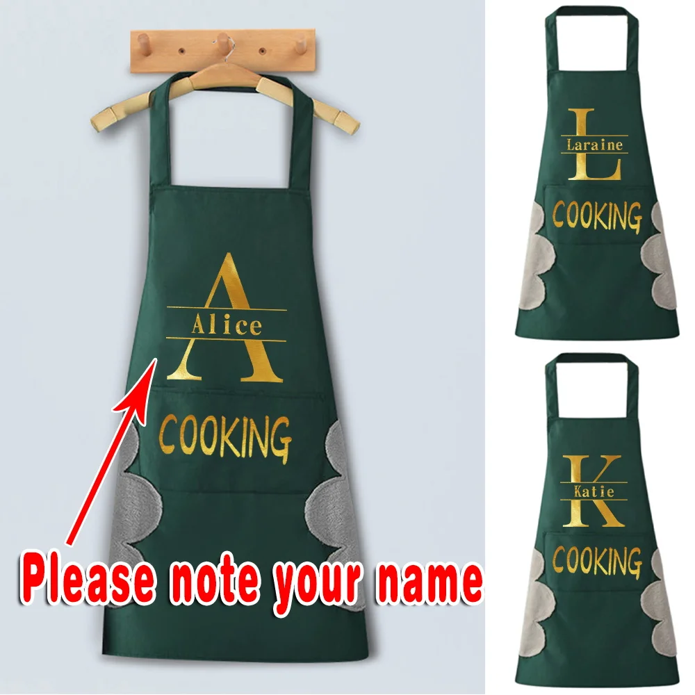 Kitchen Home Cooking Apron Oil-proof and Waterproof Fashion Coffee Overalls for Men and Women Adult Hand Apron.