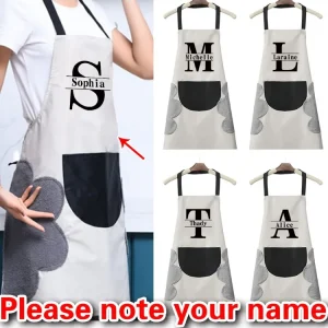 Personalized Customized Apron Home Sleeveless Hanging Neck Kitchen Cooking Gardening Apron New Style