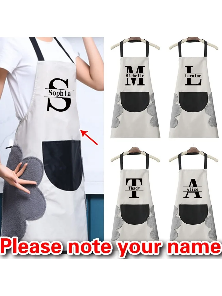 Personalized Customized Apron Home Sleeveless Hanging Neck Kitchen Cooking Gardening Apron New Style
