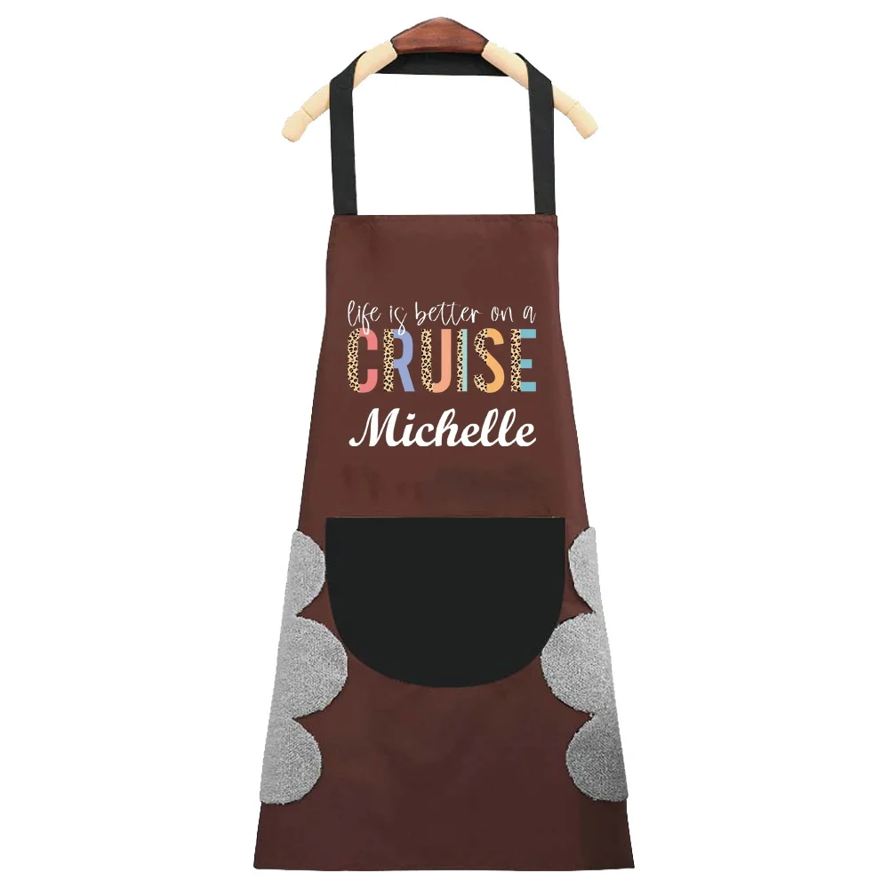 Personalized Customized Unisex Cleaning Apron Cooking Baking Household Large Pocket Apron