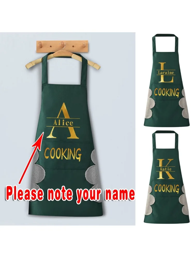 Kitchen Home Cooking Apron Oil-proof and Waterproof Fashion Coffee Overalls for Men and Women Adult Hand Apron.