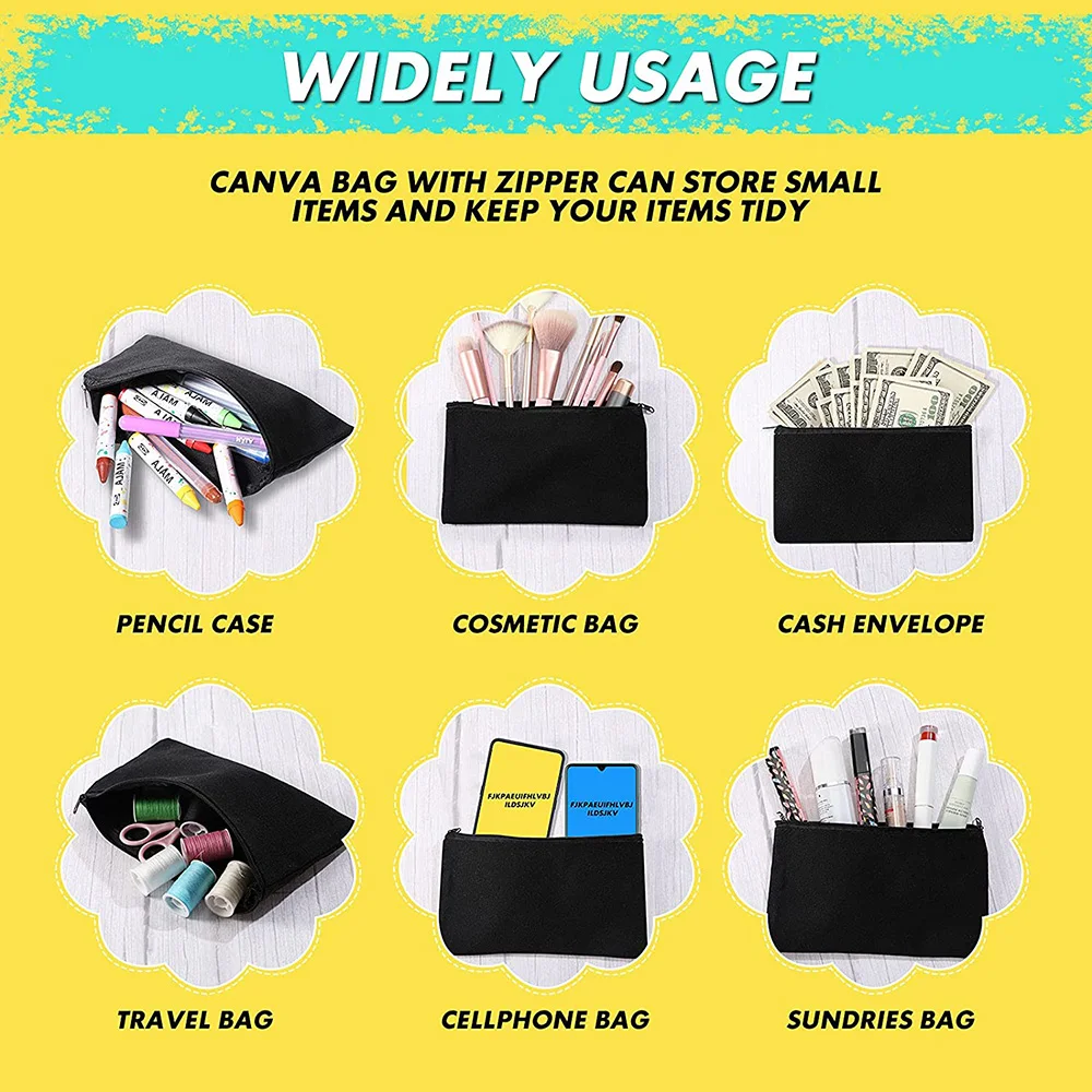 Women’s Cosmetic Makeup Bags Female Organizer Pink Flower 26 Letters School Pencil Cases Carrying Bag for Coin Purse