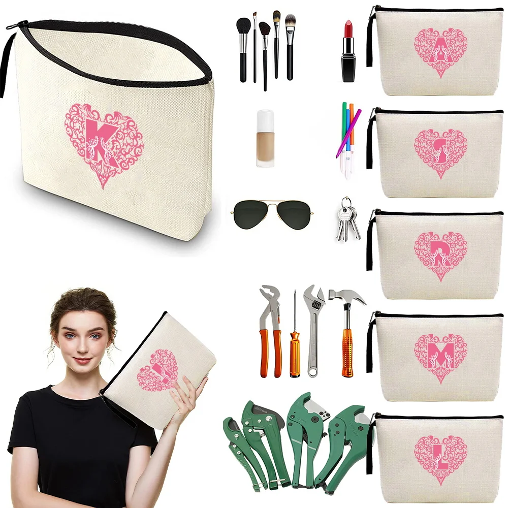 Cosmetic Bag Lipstick Storage Pack Portable Travel Small Cosmetic Bags Women Makeup Supplies Storage Pouch Love Letter Series