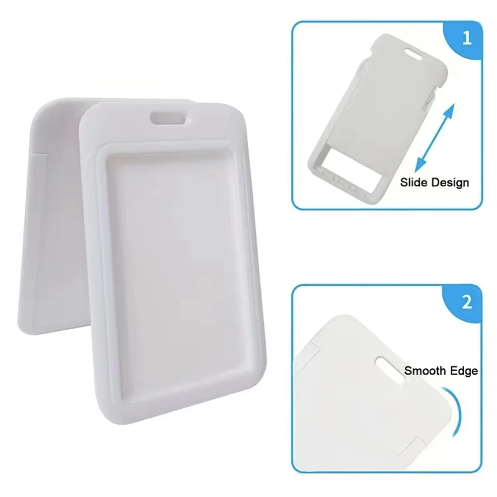 Employee Badge Card Holder with Expandable Hanging Rope Work Id Hard Shell Protective Cover Halloween Gift Candy Letter Pattern