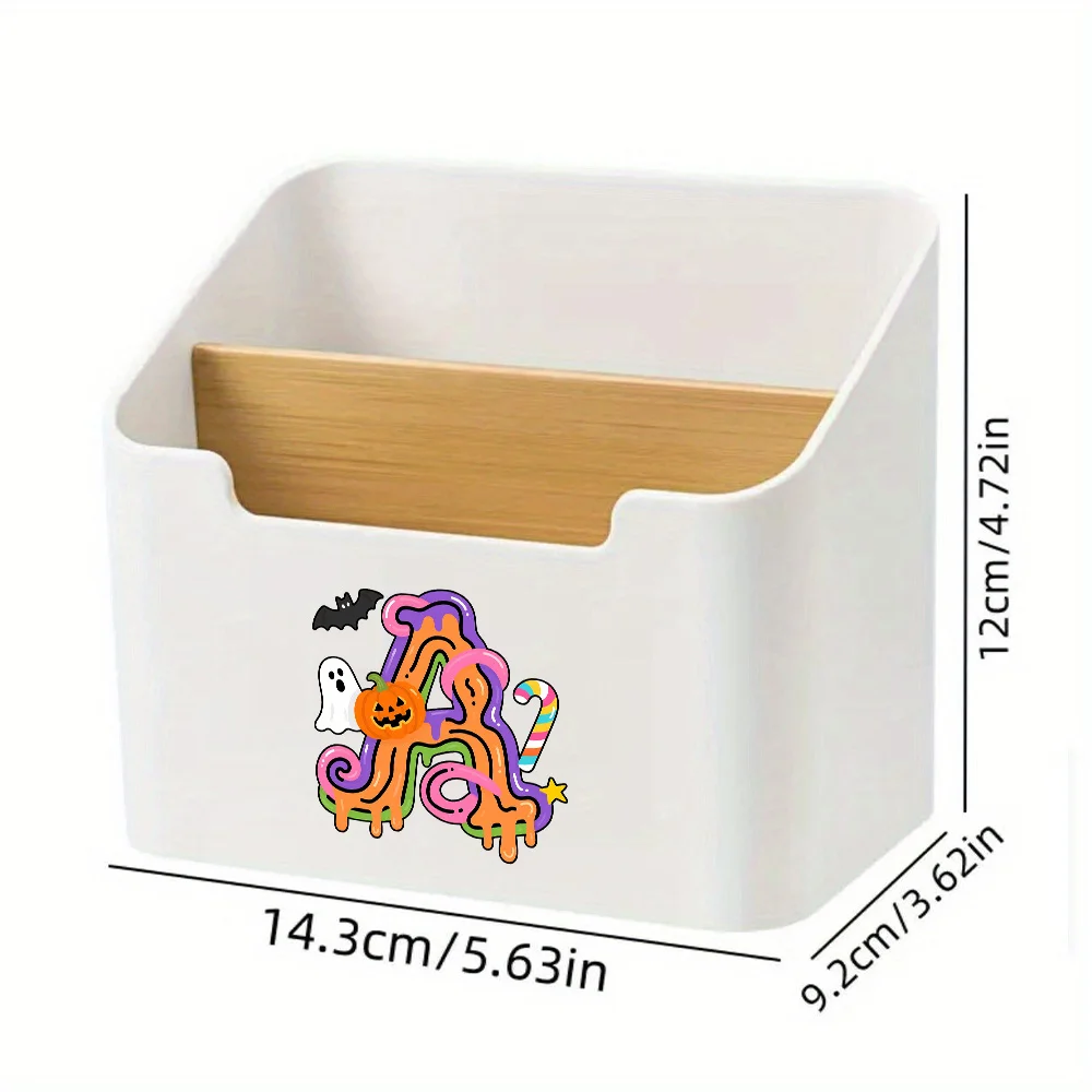 Multifunctional Compartment Storage Box Desk Organizer Cosmetic Stationery Remote Control Organizer Candy Letter Pattern