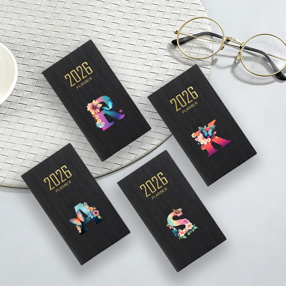 2026 Pocket Weekly Planner Notebook A6 Limited Edition Week Journal Notebook Monthly Yearly Planning Book Gradient Letter Design