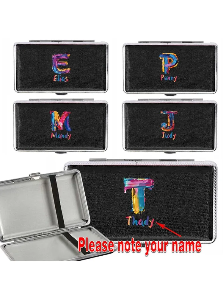 Customized Name PU Cigarette Storage Box Portable Dustproof Cigar Protective Cover Smoking Storage Accessories Personalized