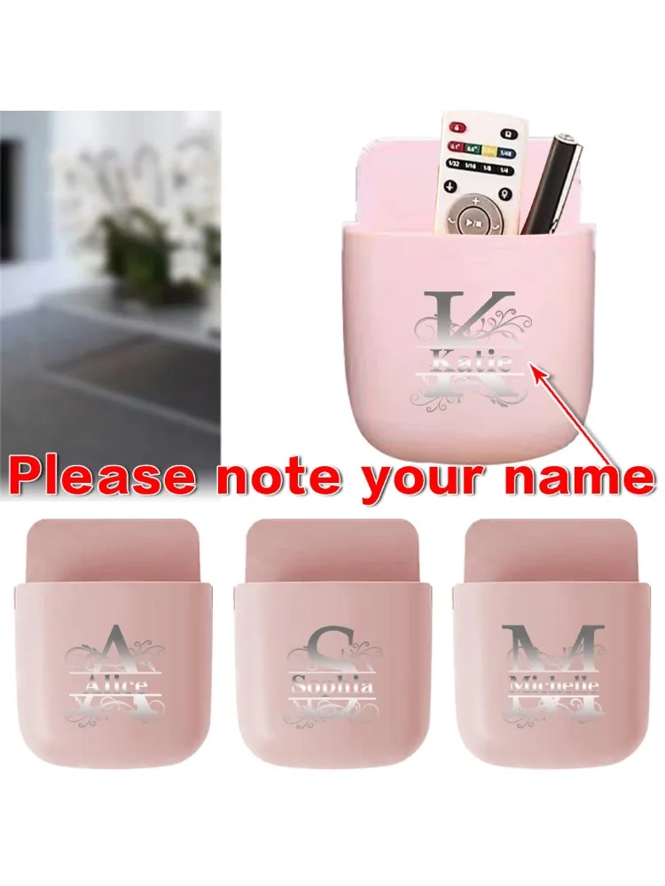 Customized Name Non Porous Wall Mounted Container Multifunctional Remote Control Storage Box Durable Grocery Organizer