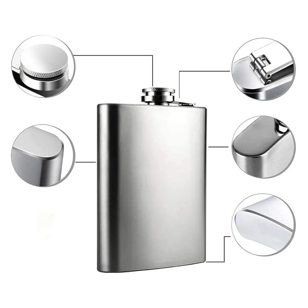 Creative Metal Wine Pot Durable Stainless Steel Wine Accessories Outdoor Camping Storage Bottle Halloween Letter Pattern