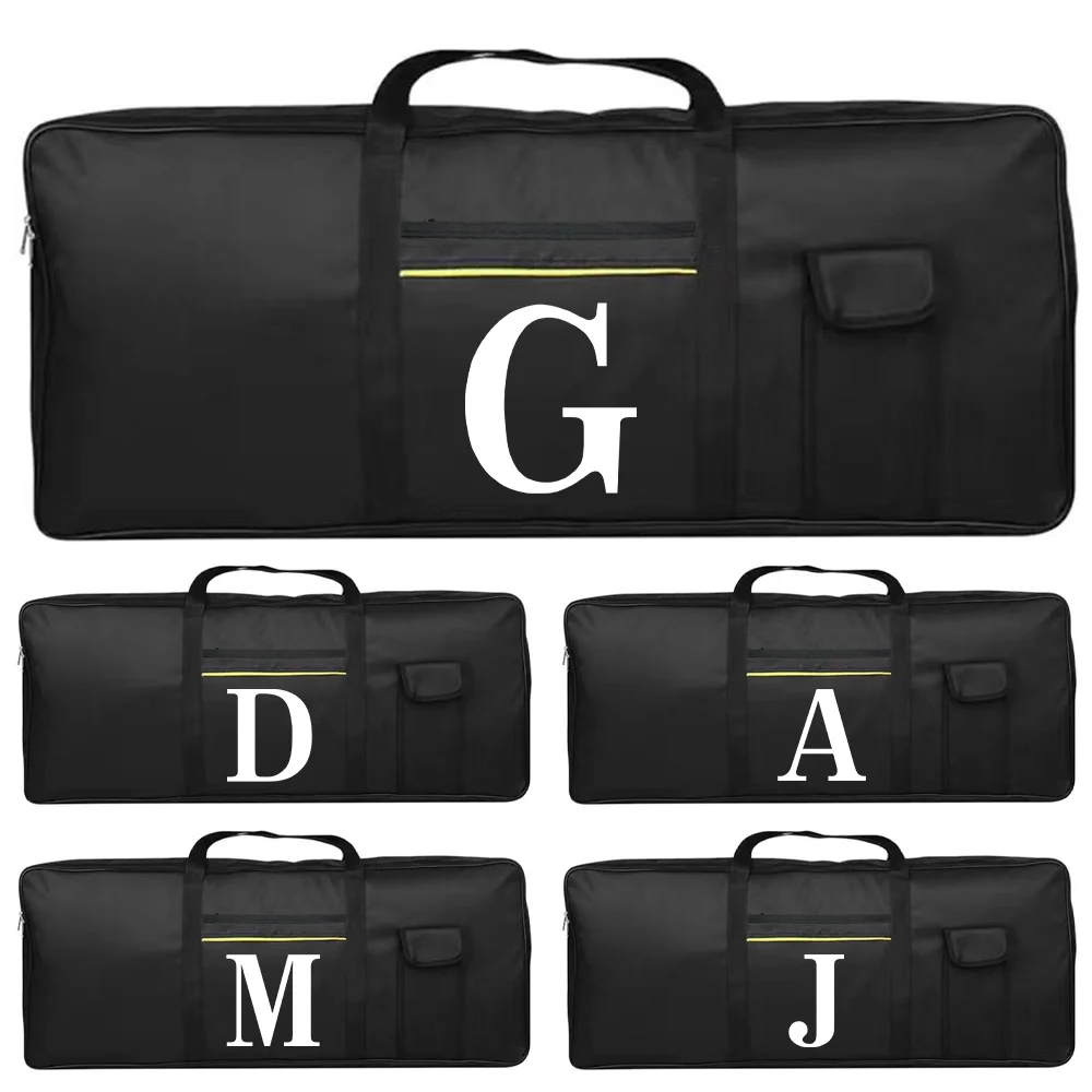 Portable Instrument Storage Case Shockproof 61 Key Electronic Piano Bag Fashion Big Pocket White Series Durable Handbags