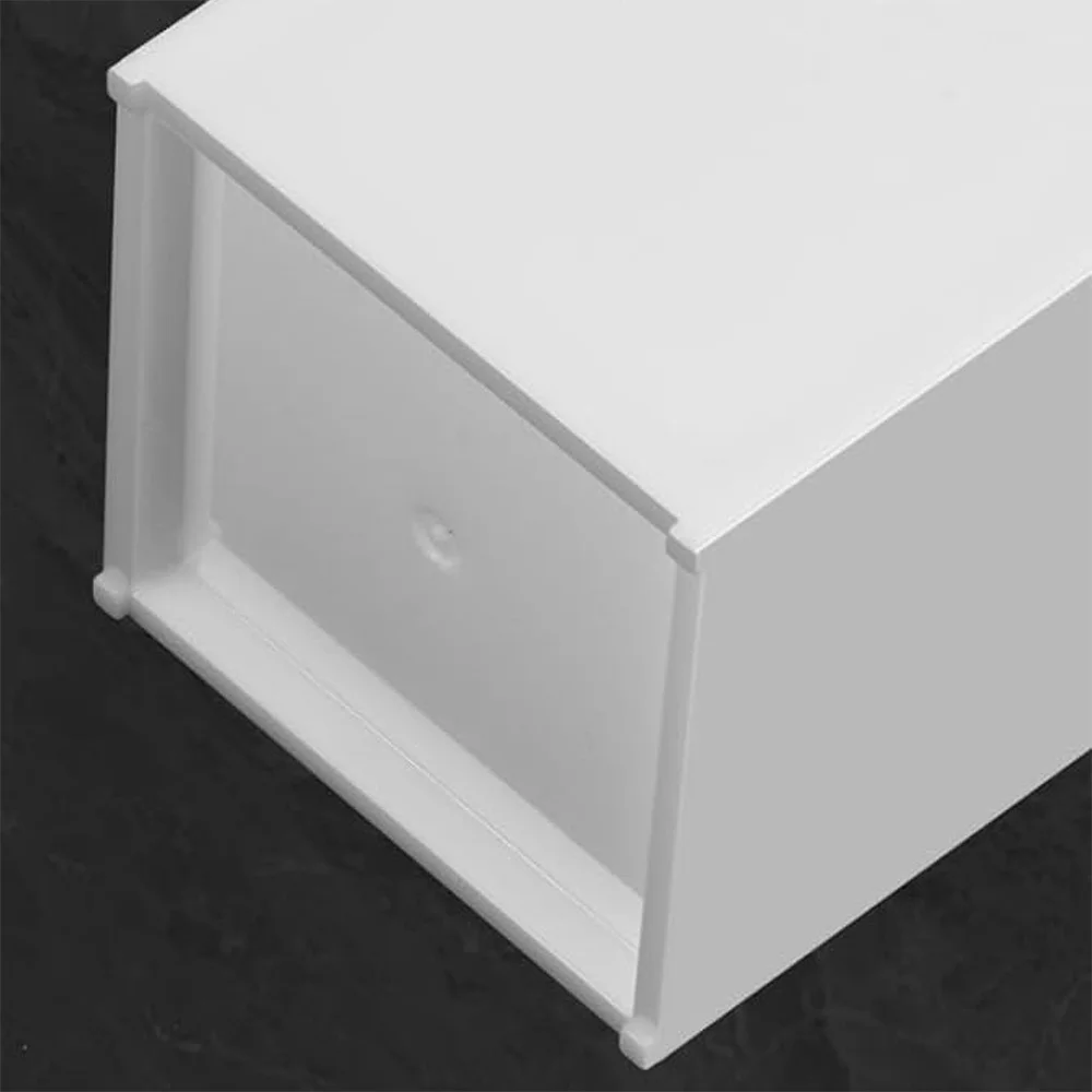 Multifunctional Acrylic Pencil Cylinder Practical Desktop Pen Holder Square Simple Student Pencil Holder Black Floral Pattern