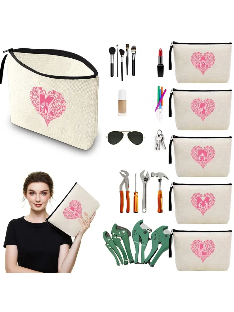 Cosmetic Bag Lipstick Storage Pack Portable Travel Small Cosmetic Bags Women Makeup Supplies Storage Pouch Love Letter Series