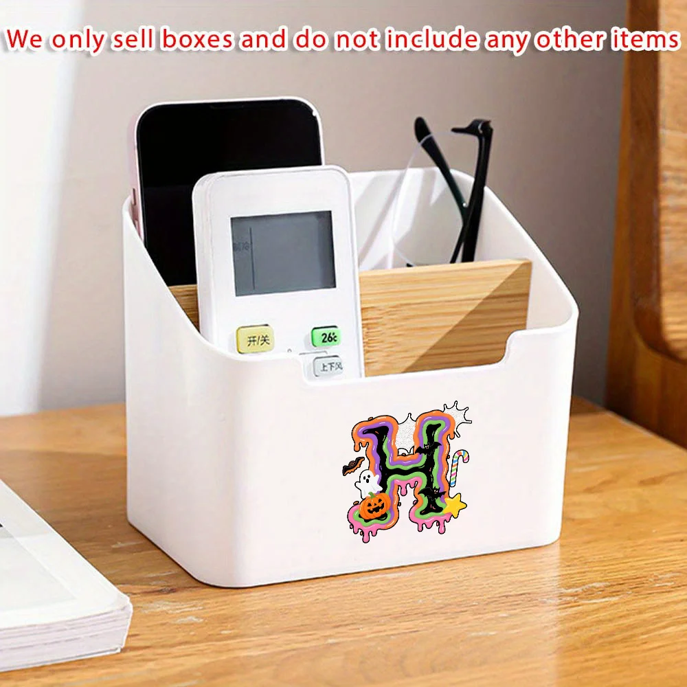 Multifunctional Compartment Storage Box Desk Organizer Cosmetic Stationery Remote Control Organizer Candy Letter Pattern