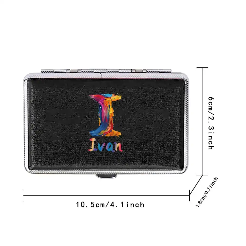 Customized Name PU Cigarette Storage Box Portable Dustproof Cigar Protective Cover Smoking Storage Accessories Personalized