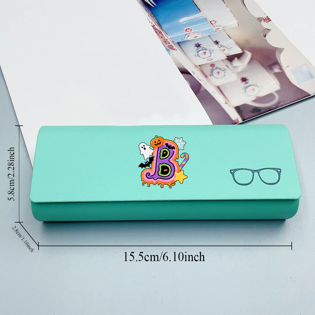 Hard PU Myopia Glasses Box New Fashionable Sunglasses Storage Box High Quality Reading Glasses Case Candy Letter Pattern
