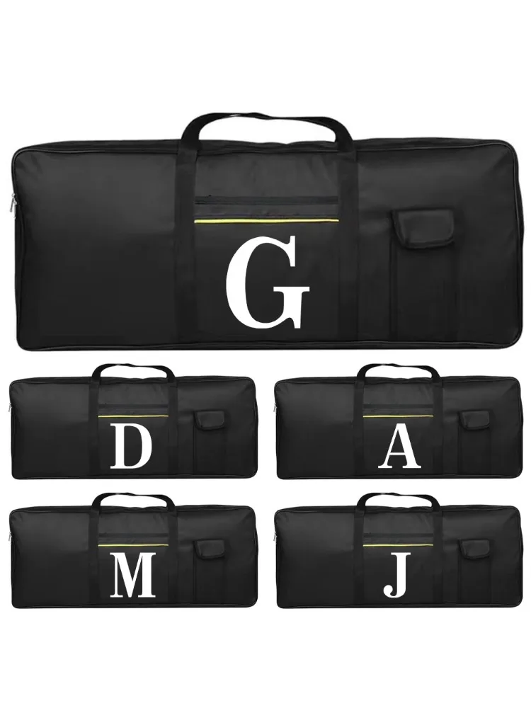 Portable Instrument Storage Case Shockproof 61 Key Electronic Piano Bag Fashion Big Pocket White Series Durable Handbags