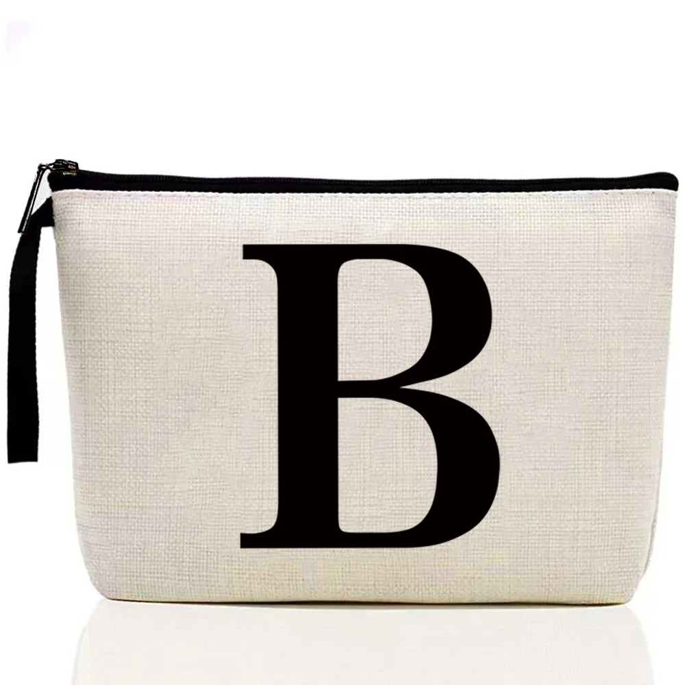 Makeup Bag Women’s Cosmetic Pack Large Capacity Zipper Cosmetic Bags Washable Portable Cash Storage Wallet Black Series