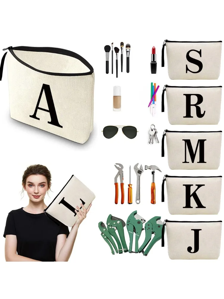 Makeup Bag Women’s Cosmetic Pack Large Capacity Zipper Cosmetic Bags Washable Portable Cash Storage Wallet Black Series