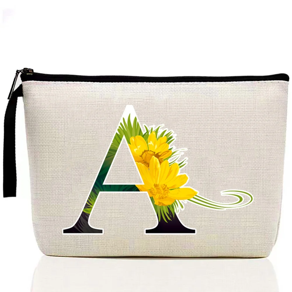 Makeup Bag Groceries Organizer Portable Toiletry Storage Bags Foldable Women’s Zipper Cosmetic Handbags Flower Color Series