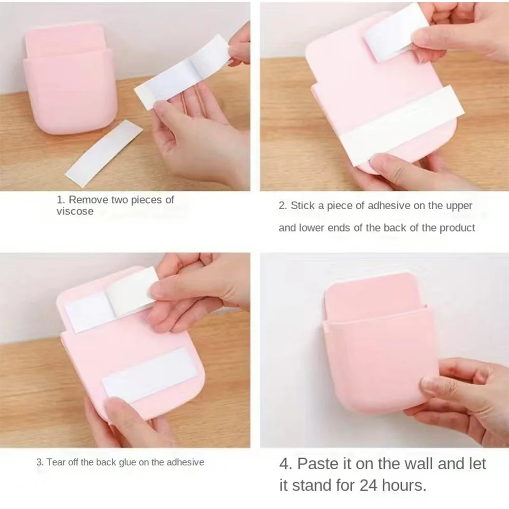 Customized Name Non Porous Wall Mounted Container Multifunctional Remote Control Storage Box Durable Grocery Organizer