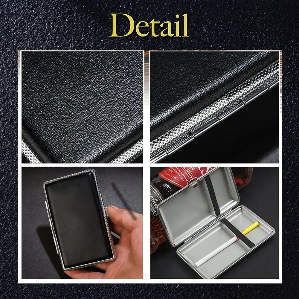 Customized Name PU Cigarette Storage Box Portable Dustproof Cigar Protective Cover Smoking Storage Accessories Personalized