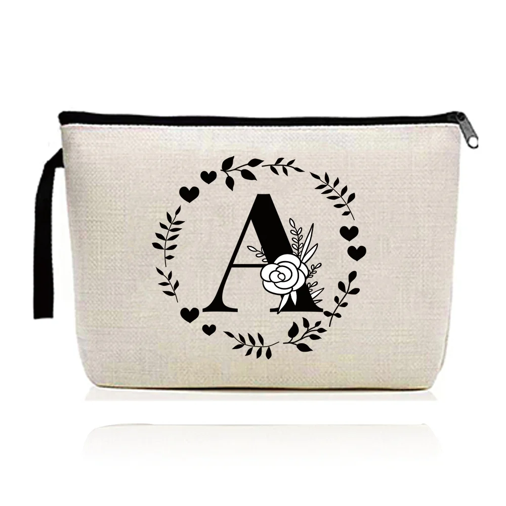 Makeup Bag 1PC Foldable Storage Cosmetic Pack Toiletry Handbag Women Cosmetic Zipper Storage Bags Garland Letter Series