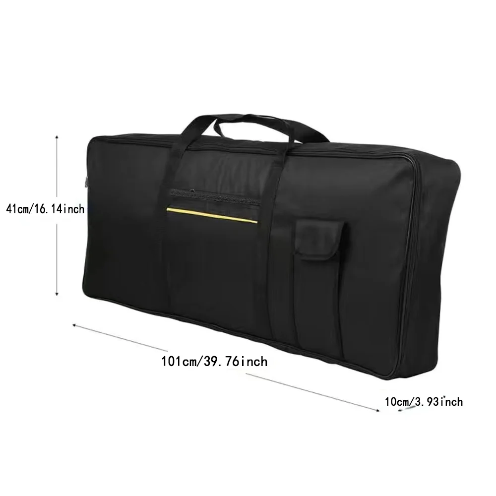 Portable Instrument Storage Case Shockproof 61 Key Electronic Piano Bag Fashion Big Pocket White Series Durable Handbags