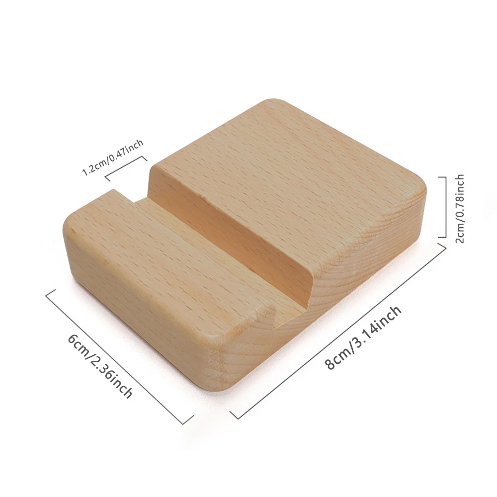 Customized Name Universal Wooden Mobile Phone Holder High Quality Solid Wood Phone Stand Portable Desktop Stand Personalized DIY