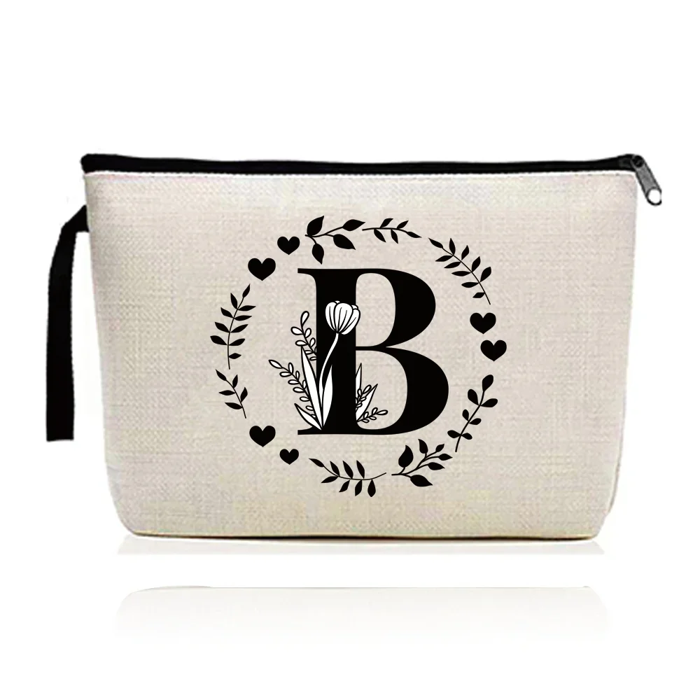Makeup Bag 1PC Foldable Storage Cosmetic Pack Toiletry Handbag Women Cosmetic Zipper Storage Bags Garland Letter Series