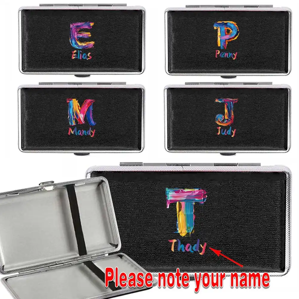 Customized Name PU Cigarette Storage Box Portable Dustproof Cigar Protective Cover Smoking Storage Accessories Personalized