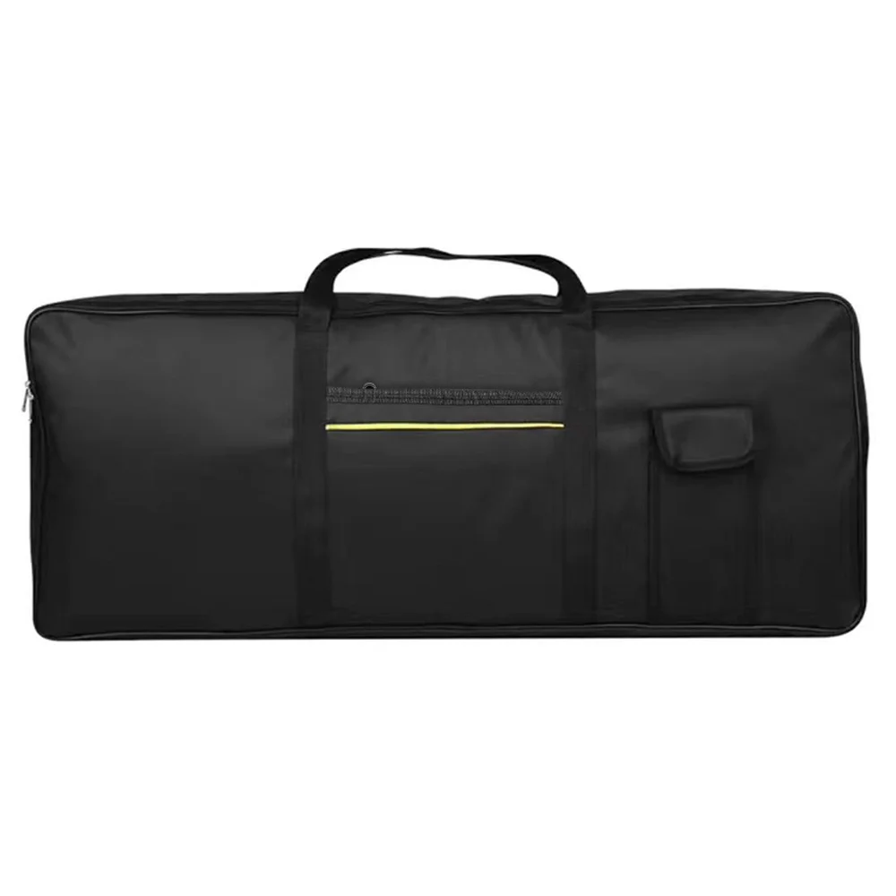 Portable Instrument Storage Case Shockproof 61 Key Electronic Piano Bag Fashion Big Pocket White Series Durable Handbags