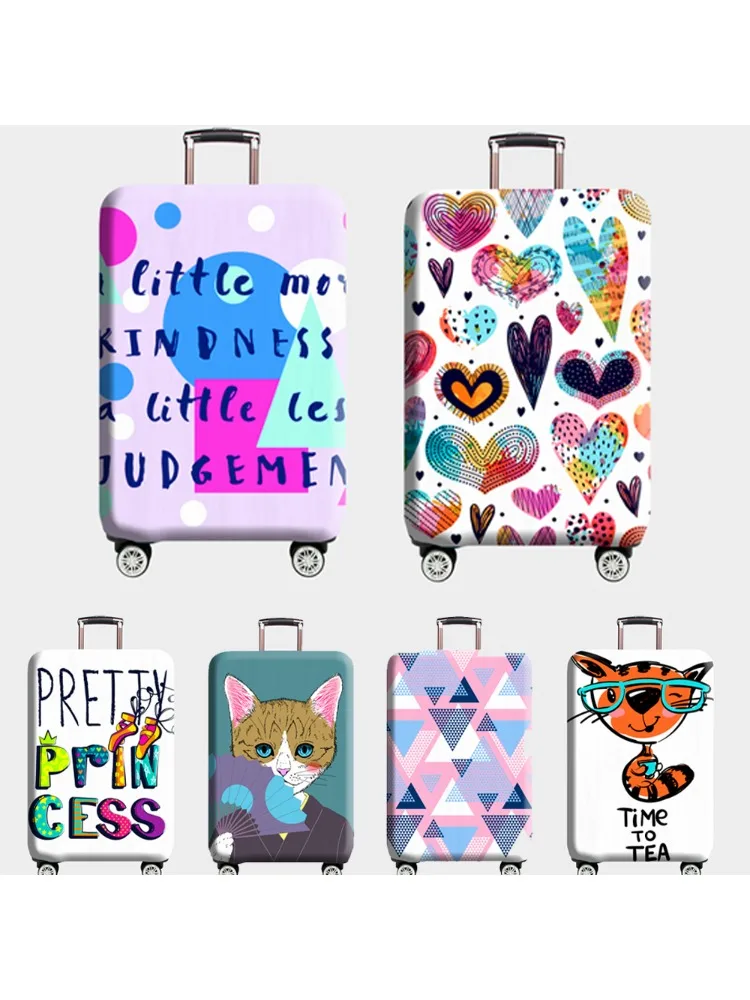 2025 New Luggage Protective Cover Travel Accessories Protective Case Wear Resistant Multiple Style Options 18-28inch Dust Cover